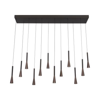 Lucide JOAKIM - Pendant light - LED Dim. - CCT - 12x7W 2700K/4000K - With replaceable LED module - Coffee - Premium